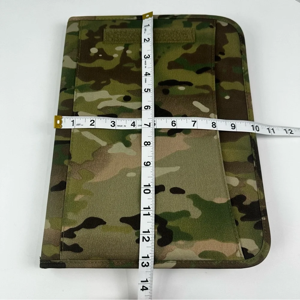 Mercury Tactical Gear Zippered Multi Camo Padfolio Binder Card Slots, Name Strip